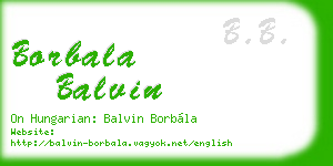 borbala balvin business card